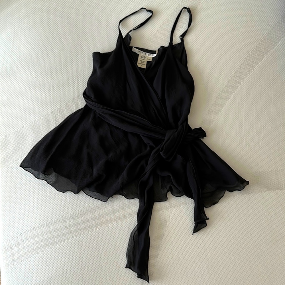 Silk Black fashion top